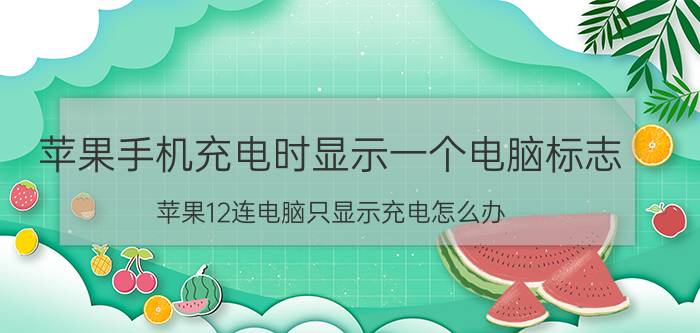 苹果手机充电时显示一个电脑标志 苹果12连电脑只显示充电怎么办？